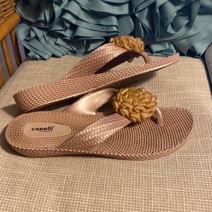 🌻CAPELLINI sandal / flip-flop. Camel Size 10 /41. (G011)
